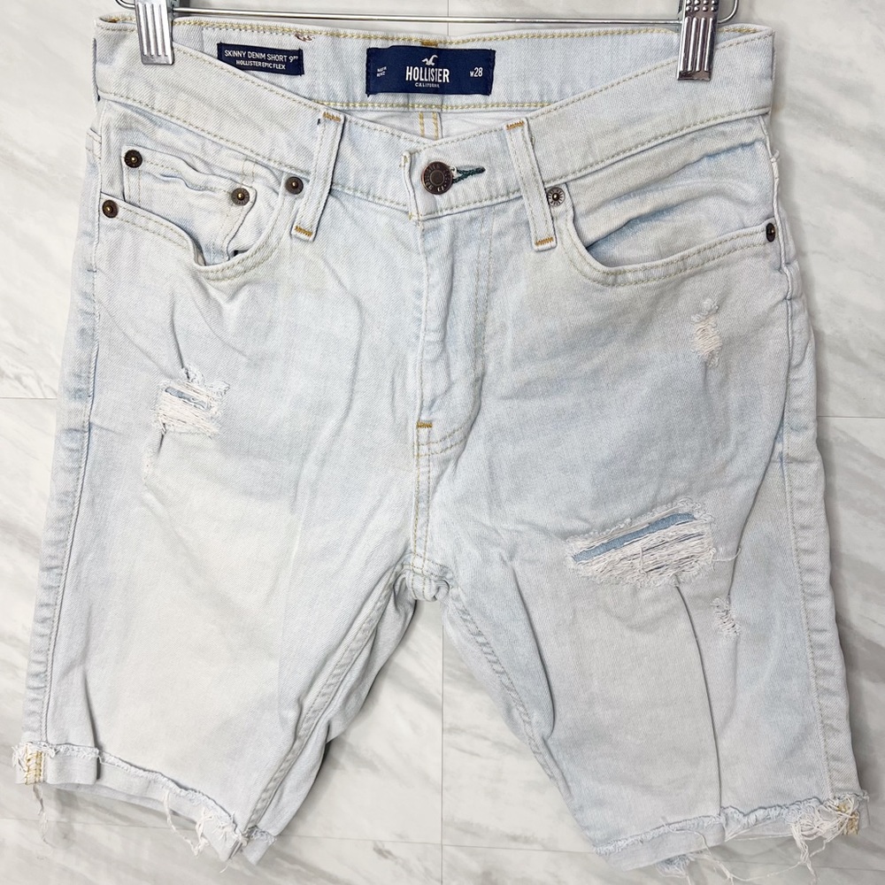 Hollister Skinny Denim Shorts 9’ Size 28